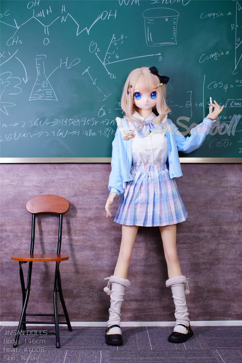 WM S-TPE 146cm Anime TPE Sex Doll with PVC Head #Y008